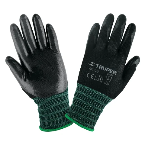 Guantes tejidos recubiertos