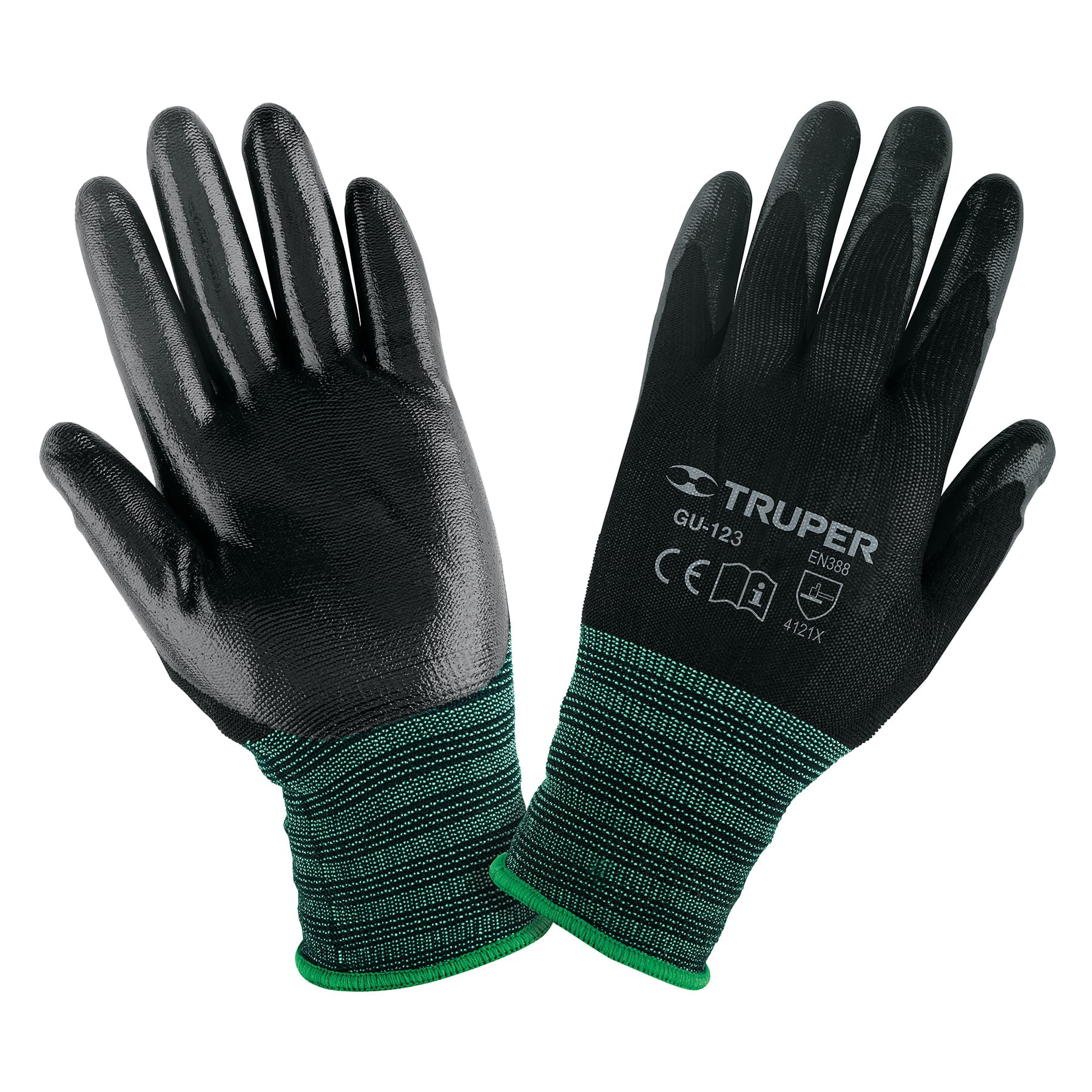 Guantes tejidos recubiertos
